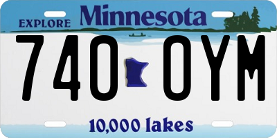 MN license plate 740OYM