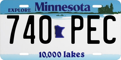 MN license plate 740PEC