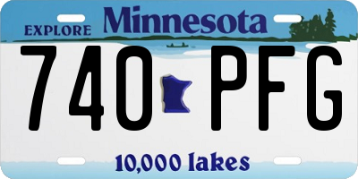 MN license plate 740PFG