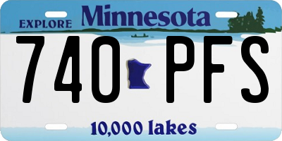 MN license plate 740PFS