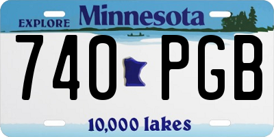 MN license plate 740PGB