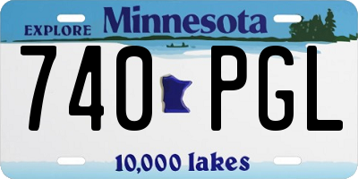 MN license plate 740PGL