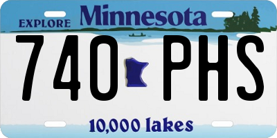 MN license plate 740PHS