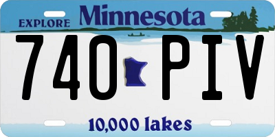 MN license plate 740PIV