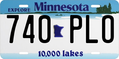 MN license plate 740PLO