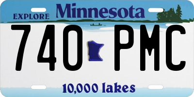 MN license plate 740PMC