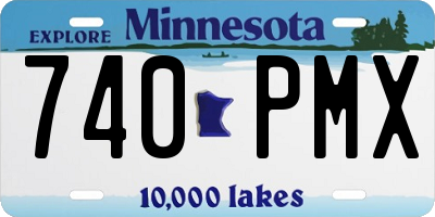 MN license plate 740PMX