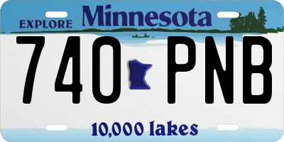 MN license plate 740PNB