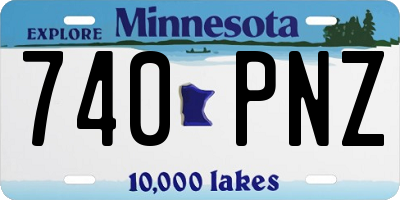 MN license plate 740PNZ