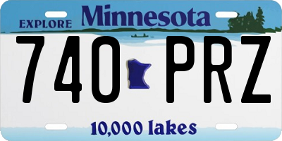 MN license plate 740PRZ