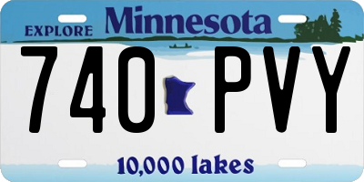 MN license plate 740PVY