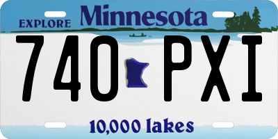 MN license plate 740PXI