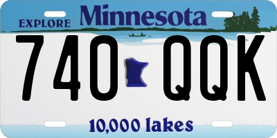 MN license plate 740QQK