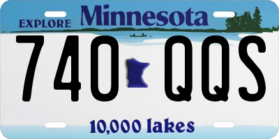 MN license plate 740QQS