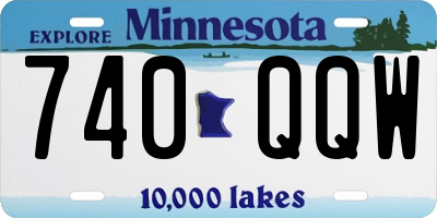 MN license plate 740QQW