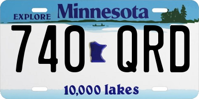 MN license plate 740QRD