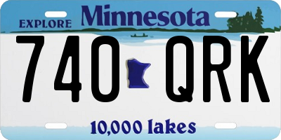 MN license plate 740QRK