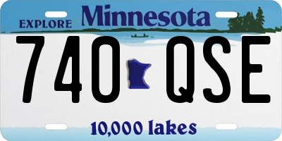 MN license plate 740QSE