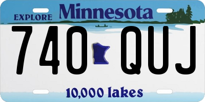 MN license plate 740QUJ