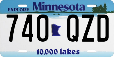 MN license plate 740QZD