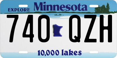 MN license plate 740QZH