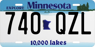 MN license plate 740QZL