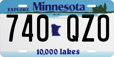 MN license plate 740QZO