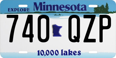 MN license plate 740QZP