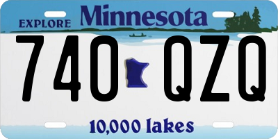 MN license plate 740QZQ