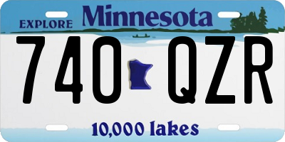 MN license plate 740QZR