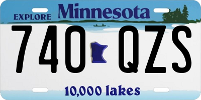 MN license plate 740QZS