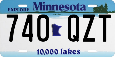 MN license plate 740QZT