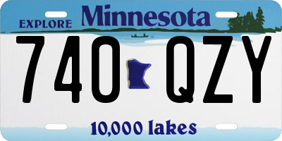 MN license plate 740QZY