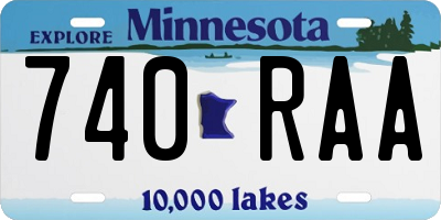 MN license plate 740RAA