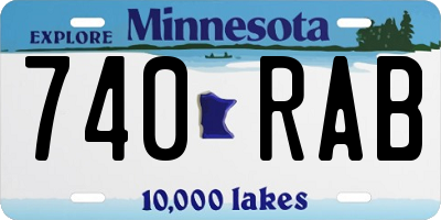 MN license plate 740RAB