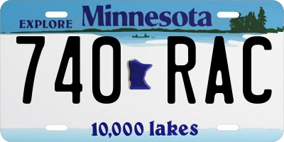 MN license plate 740RAC