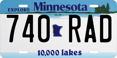 MN license plate 740RAD