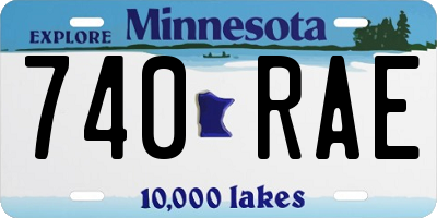 MN license plate 740RAE