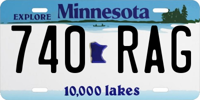MN license plate 740RAG