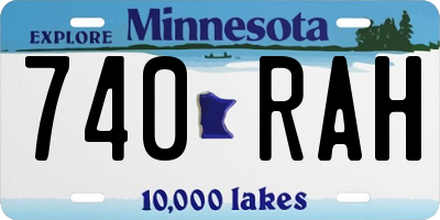MN license plate 740RAH