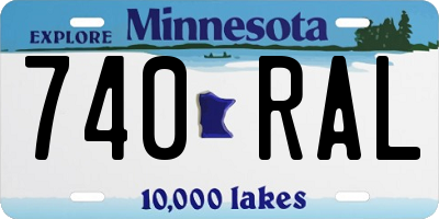 MN license plate 740RAL