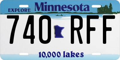 MN license plate 740RFF