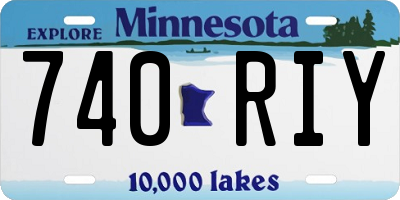 MN license plate 740RIY