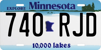 MN license plate 740RJD