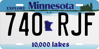 MN license plate 740RJF