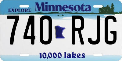 MN license plate 740RJG