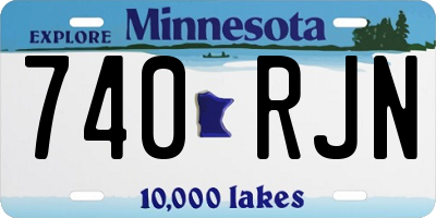 MN license plate 740RJN