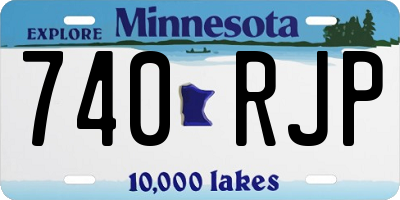 MN license plate 740RJP