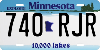 MN license plate 740RJR