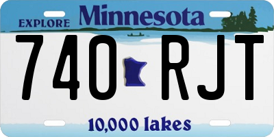 MN license plate 740RJT